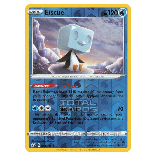 Pokemon - Sword & Shield - Rebel Clash - Eiscue - 054/192 - (Reverse Holo)