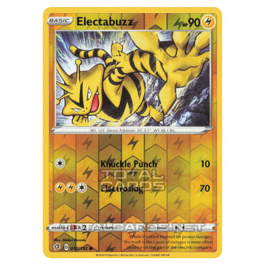 Pokemon - Sword & Shield - Rebel Clash - Electabuzz - 058/192 - (Reverse Holo)