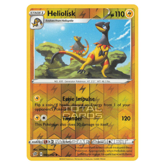 Pokemon - Sword & Shield - Rebel Clash - Heliolisk - 064/192 - (Reverse Holo)