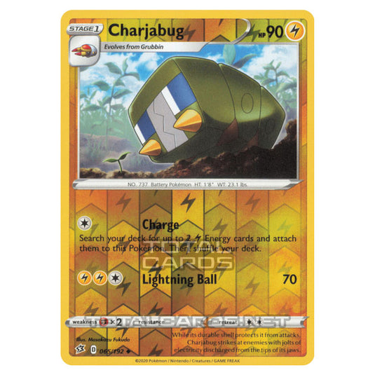 Pokemon - Sword & Shield - Rebel Clash - Charjabug - 065/192 - (Reverse Holo)