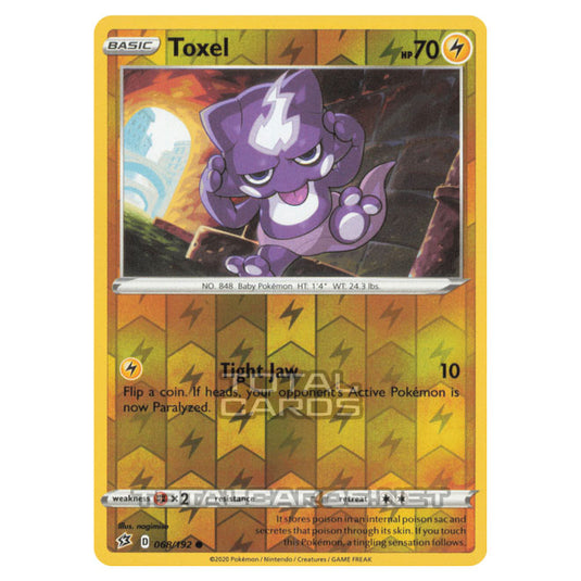 Pokemon - Sword & Shield - Rebel Clash - Toxel - 068/192 - (Reverse Holo)