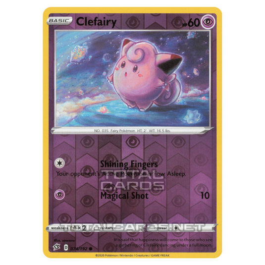 Pokemon - Sword & Shield - Rebel Clash - Clefairy - 074/192 - (Reverse Holo)