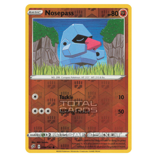 Pokemon - Sword & Shield - Rebel Clash - Nosepass - 096/192 - (Reverse Holo)