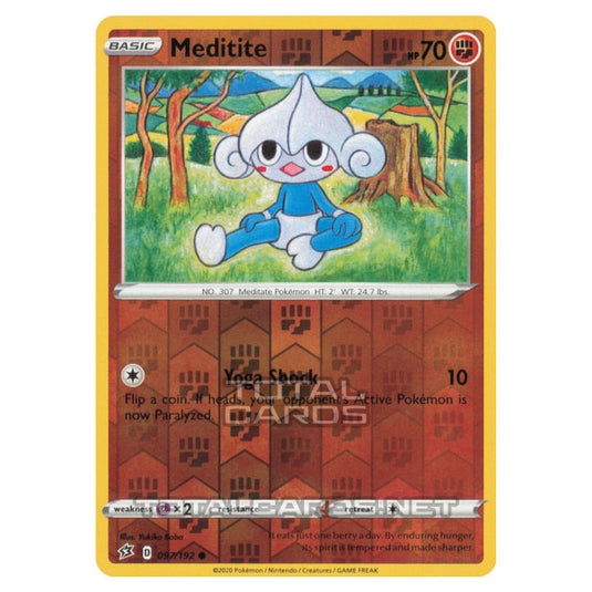 Pokemon - Sword & Shield - Rebel Clash - Meditite - 097/192 - (Reverse Holo)