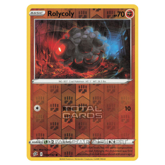 Pokemon - Sword & Shield - Rebel Clash - Rolycoly - 105/192 - (Reverse Holo)