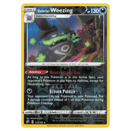 Pokemon - Sword & Shield - Rebel Clash - Galarian Weezing - 113/192 - (Reverse Holo)