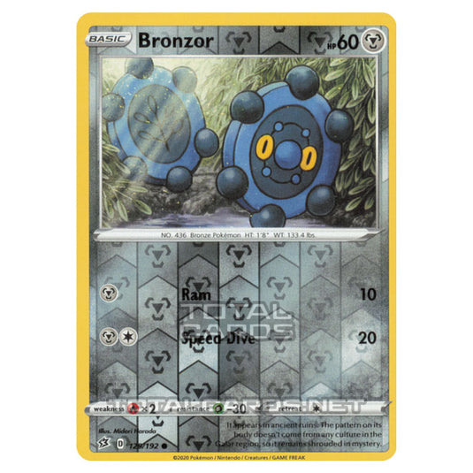 Pokemon - Sword & Shield - Rebel Clash - Bronzor - 129/192 - (Reverse Holo)