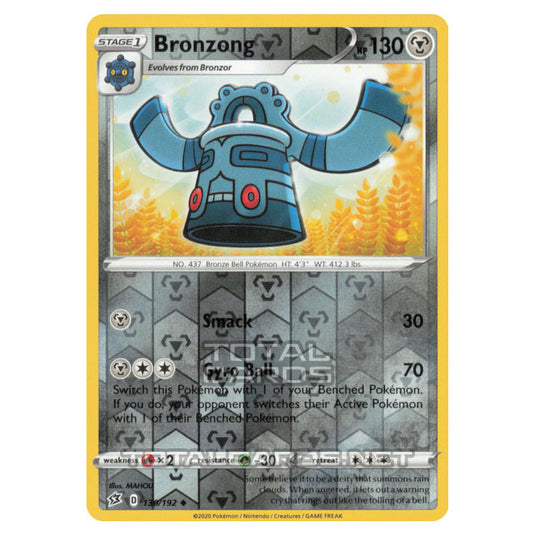 Pokemon - Sword & Shield - Rebel Clash - Bronzong - 130/192 - (Reverse Holo)