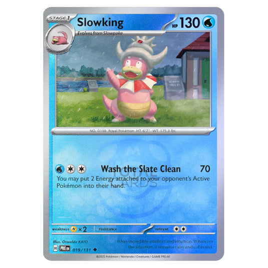 Slowking 019 Reverse Holo Master Ball card from the Pokemon set Prismatic Evolutions
