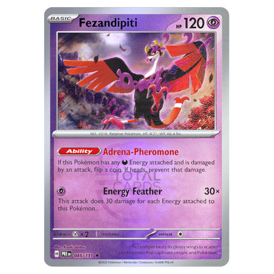 Fezandipiti 045 Reverse Holo Master Ball card from the Pokemon set Prismatic Evolutions