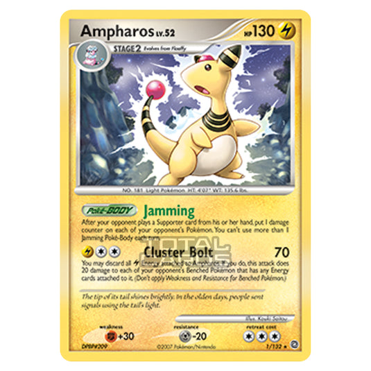 Pokemon - Diamond & Pearl - Secret Wonders - Ampharos - 001/132