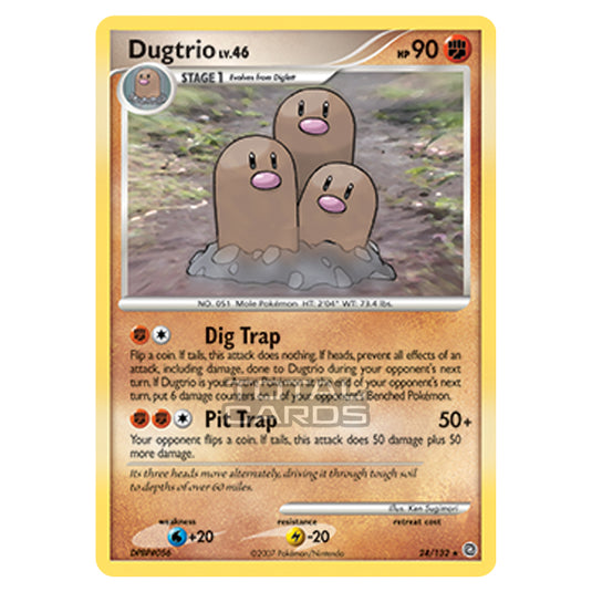 Pokemon - Diamond & Pearl - Secret Wonders - Dugtrio - 024/132