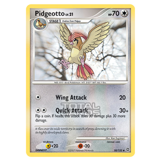 Pokemon - Diamond & Pearl - Secret Wonders - Pidgeotto - 058/132