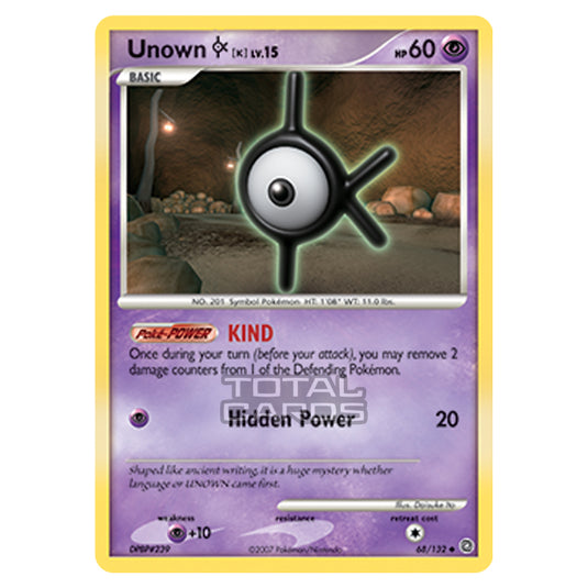 Pokemon - Diamond & Pearl - Secret Wonders - Unown K - 068/132