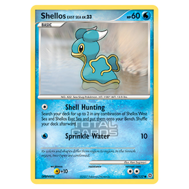 Shellos Diamond Pokemon - Diamond & Pearl - Secret Wonders - Shellos East Sea - 106/13
