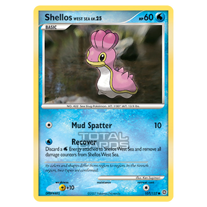 Shellos West Pokemon - Diamond & Pearl - Secret Wonders - Shellos West Sea - 107/13