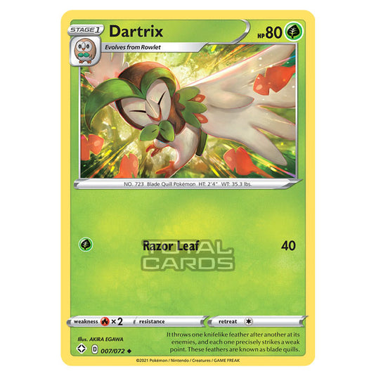 Pokemon - Sword & Shield - Shining Fates - Dartrix - 007/72