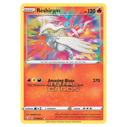 Pokemon - Sword & Shield - Shining Fates - Reshiram - 017/72