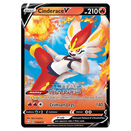 Pokemon - Sword & Shield - Shining Fates - Cinderace V - 018/72