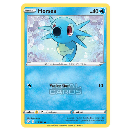 Pokemon - Sword & Shield - Shining Fates - Horsea - 020/72