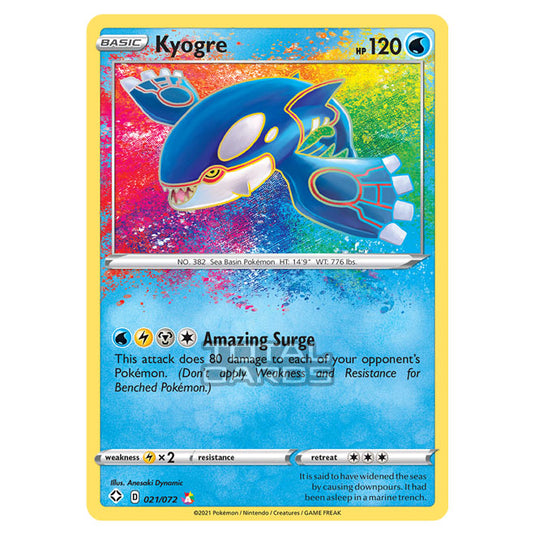 Pokemon - Sword & Shield - Shining Fates - Kyogre - 021/72