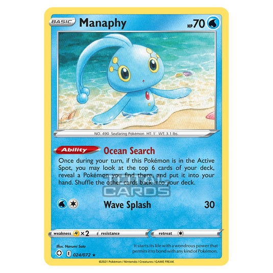 Pokemon - Sword & Shield - Shining Fates - Manaphy - 024/72