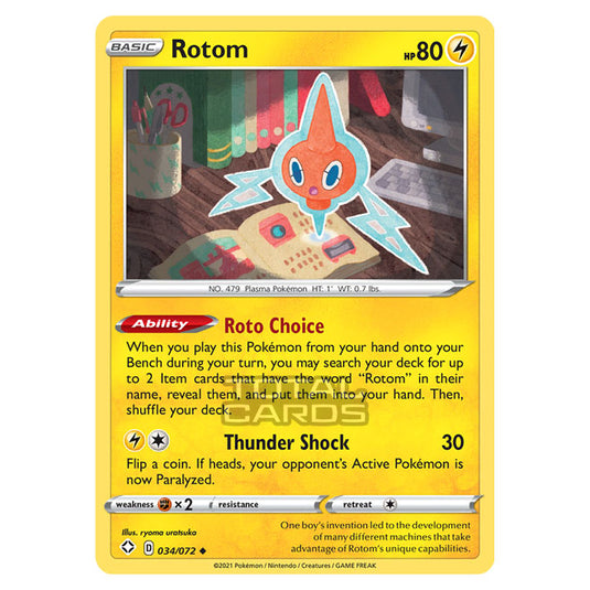 Pokemon - Sword & Shield - Shining Fates - Rotom - 034/72