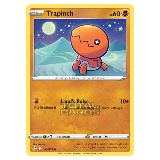 Pokemon - Sword & Shield - Shining Fates - Trapinch - 040/72