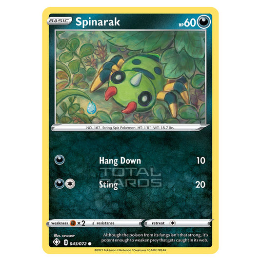 Pokemon - Sword & Shield - Shining Fates - Spinarak - 043/72