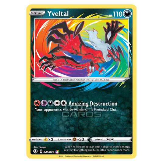 Pokemon - Sword & Shield - Shining Fates - Yveltal - 046/72