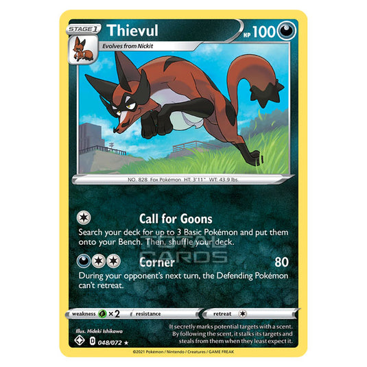 Pokemon - Sword & Shield - Shining Fates - Thievul - 048/72