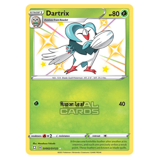 Pokemon - Sword & Shield - Shining Fates - Dartrix - SV002/SV122