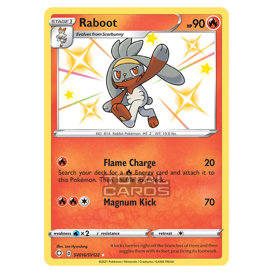 Pokemon - Sword & Shield - Shining Fates - Raboot - SV016/SV122