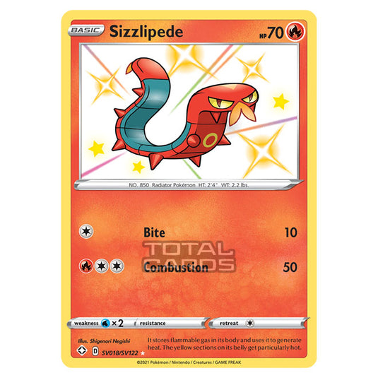 Pokemon - Sword & Shield - Shining Fates - Sizzlipede - SV018/SV122