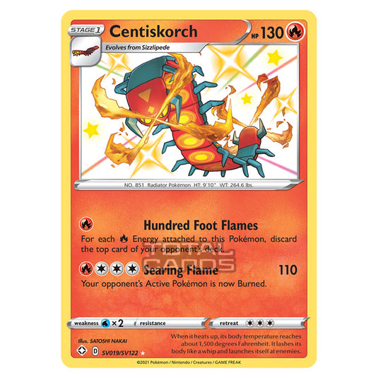 Pokemon - Sword & Shield - Shining Fates - Centiskorch - SV019/SV122