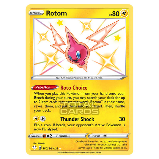 Pokemon - Sword & Shield - Shining Fates - Rotom - SV038/SV122