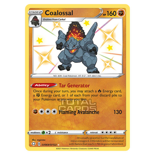 Pokemon - Sword & Shield - Shining Fates - Coalossal - SV069/SV122