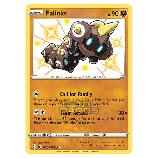 Pokemon - Sword & Shield - Shining Fates - Falinks - SV074/SV122