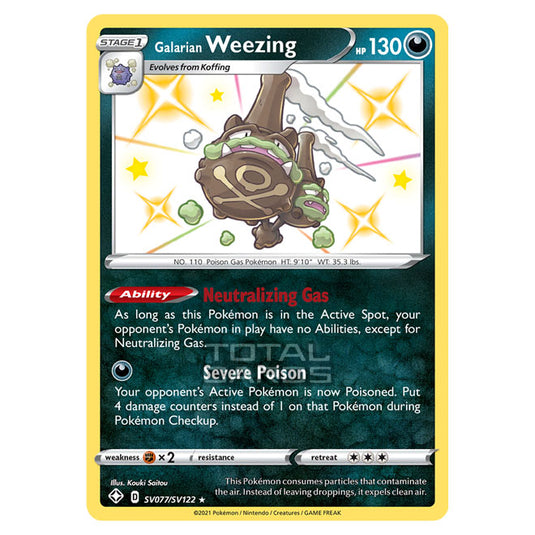 Pokemon - Sword & Shield - Shining Fates - Galarian Weezing - SV077/SV122