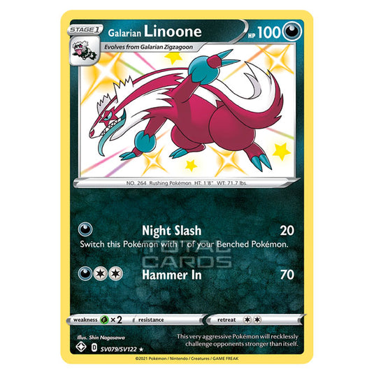 Pokemon - Sword & Shield - Shining Fates - Galarian Linoone - SV079/SV122