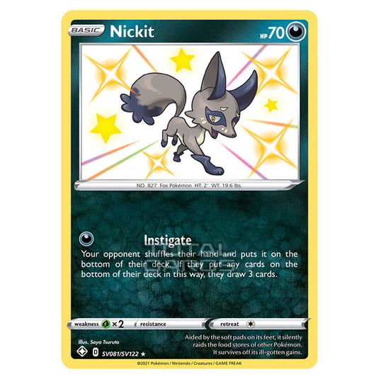 Pokemon - Sword & Shield - Shining Fates - Nickit - SV081/SV122