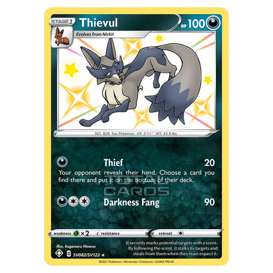 Pokemon - Sword & Shield - Shining Fates - Thievul - SV082/SV122