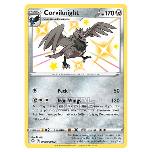 Pokemon - Sword & Shield - Shining Fates - Corviknight - SV089/SV122