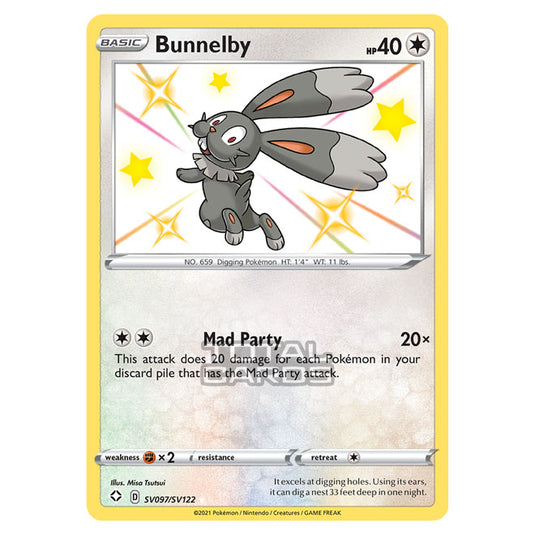 Pokemon - Sword & Shield - Shining Fates - Bunnelby - SV097/SV122