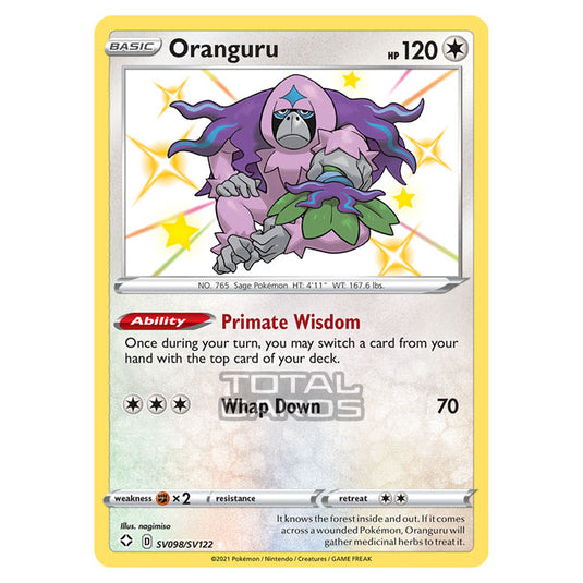 Pokemon - Sword & Shield - Shining Fates - Oranguru - SV098/SV122