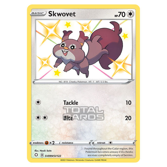 Pokemon - Sword & Shield - Shining Fates - Skwovet - SV099/SV122