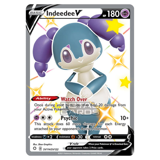 Pokemon - Sword & Shield - Shining Fates - Indeedee V - SV114/SV122