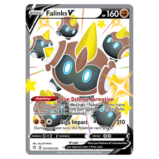 Pokemon - Sword & Shield - Shining Fates - Falinks V - SV115/SV122