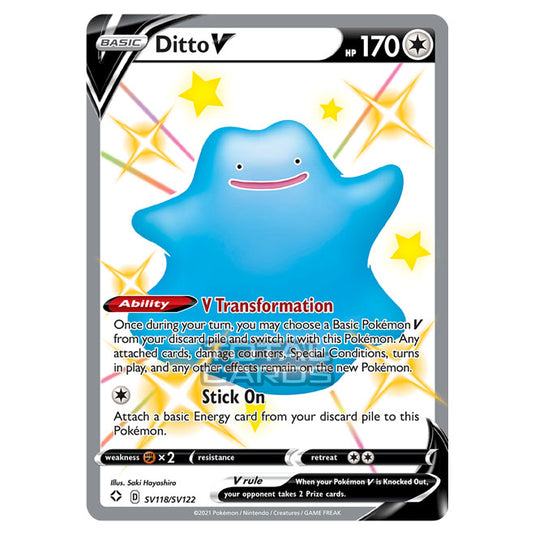 Pokemon - Sword & Shield - Shining Fates - Ditto V - SV118/SV122