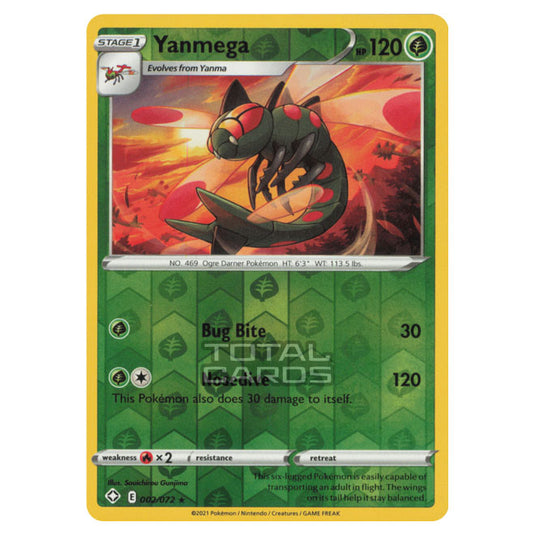 Pokemon - Sword & Shield - Shining Fates - Yanmega - 002/72 - (Reverse Holo)